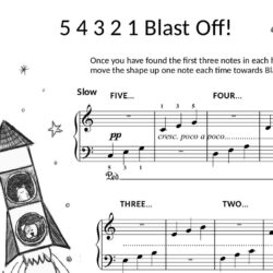 5 4 3 2 1 Blastoff! from Fun, Games and Party Pieces for Beginner Piano: Studio Licence